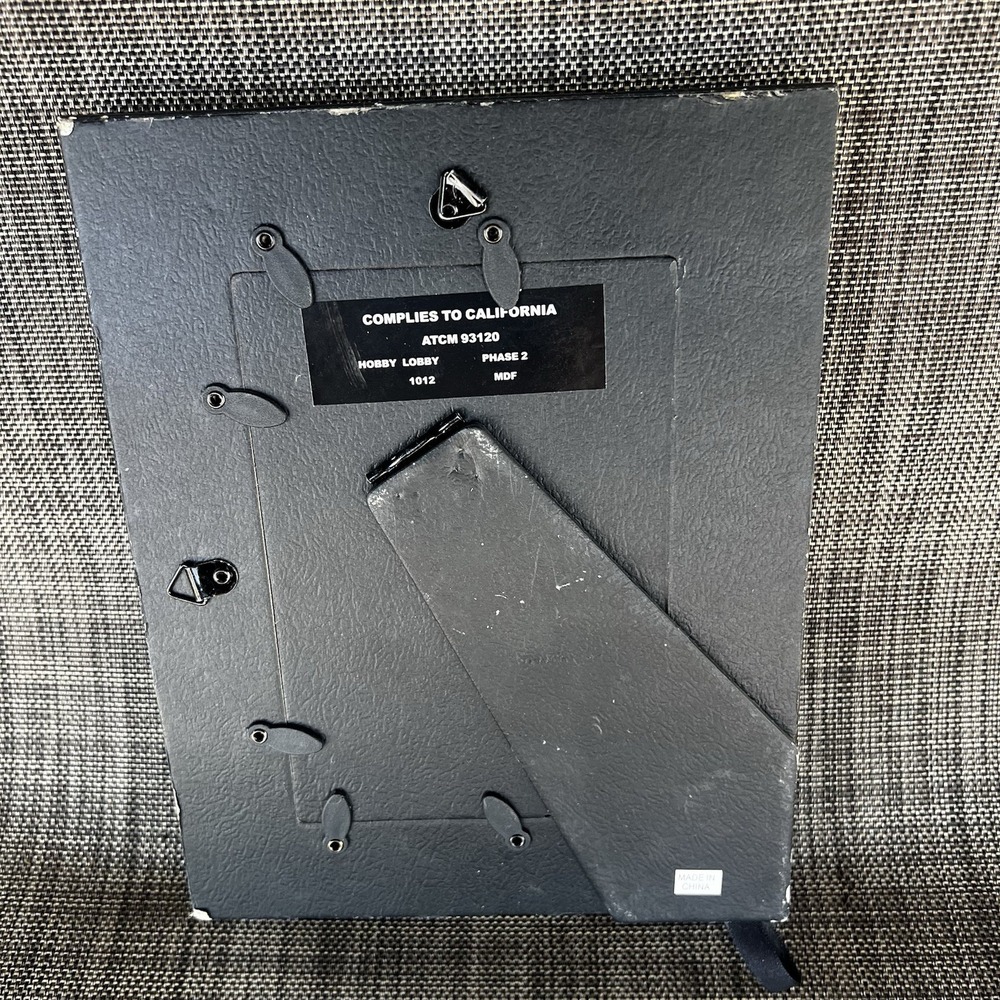 Hobby Lobby Black Distressed 4x6 Photo Frame Wide Molded Beveled Edge MDF - Picture 2 of 6